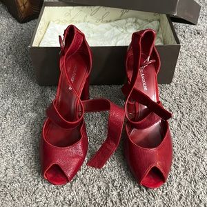 Enzo Angiolini red heels. Worn a couple of times. In good condition